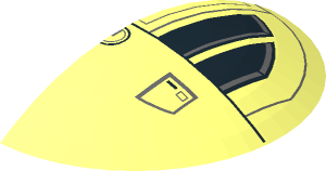 ~Dish  6 x  6 Inverted - No Studs with Handle with TIE Striker Hatch Pattern - Half