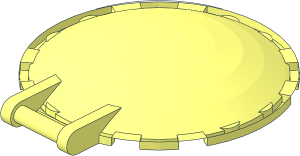 ~Dish  6 x  6 Inverted - No Studs with Handle without Top Surface