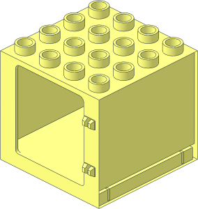 ~Duplo Door Frame  2 x  4 x  3 with Thin Top Rim without Sides
