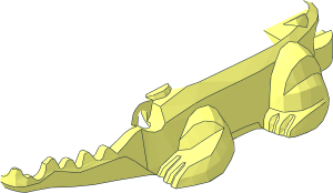 ~Animal Crocodile  4 x  9 Body - Half