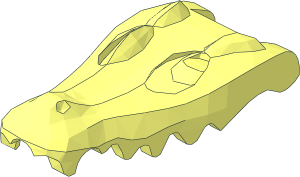 ~Animal Crocodile  4 x  9 Head without Eye Surface