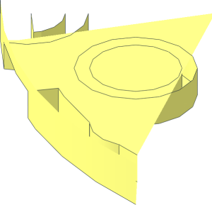 ~Panel Cone  3 x  6 x  6 Elliptic Parabolic -  1/4 Underside