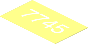 ~Sticker with Black German Railways Logo and White "7745" Lower