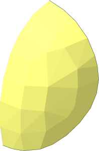 ~Constraction Shell  2 x  4 x  3.333 Shoulder Pad - Half