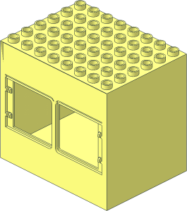 ~Duplo Building  6 x  8 x  6 with Front Windows without Pattern