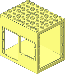 ~Duplo Building  6 x  8 x  6 with Door and Window without Pattern