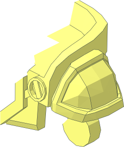 ~Minifig Armour Breastplate with Shoulder Pads Large, Pentagonal Cut-out and 4 Studs on Back - Half