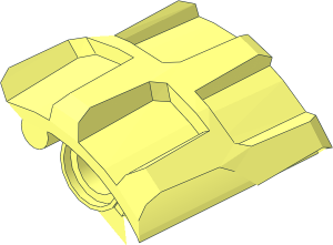 ~Wheel 21 x 37 Hard-Plastic with  7 Pin Holes - 1/6