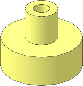 Tile  1 x  1 Round with Pin and Pin Hole