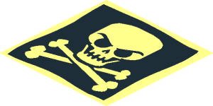 ~Flag  2 x  2 Square with Skull and Crossbones Pattern