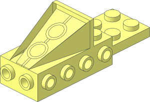 ~Wedge  2 x  3 w. Brick  2 x  4 + Plate  2 x  2 without Front