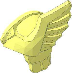 ~Minifig Helmet with Wings and Eagle Head - Half