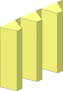 ~Technic Gear Ring Quarter 11 x 11 - 3 Tooth Segment