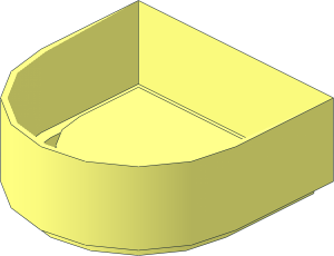 ~Tile  1 x  1 with Rounded End with Partial Top Face
