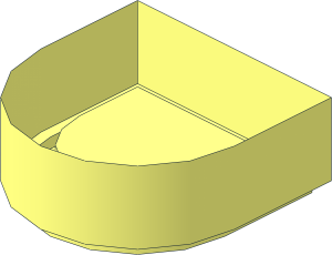 ~Tile  1 x  1 with Rounded End without Complete Top Face