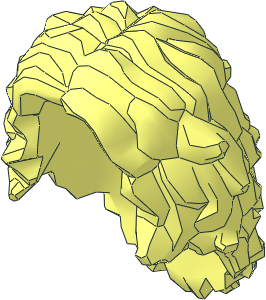 Minifig Hair Long Tousled with Centre Parting