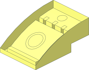 ~Slope Brick Curved  3 x  2 without Top Surface