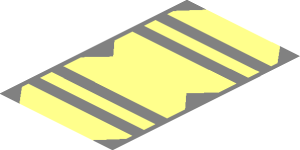 ~Tile  1 x  4 with Solar Panels Pattern - Panel