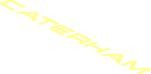 ~Tile  1 x  4 with Black "CATERHAM" Pattern - Text