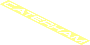 ~Tile  1 x  4 with Black "CATERHAM" Pattern - Text Background