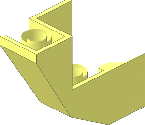 ~Brick  3 x  3 x  2 Facet Bottom Half