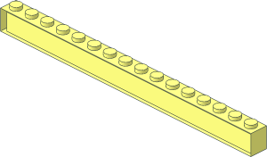 ~Brick  1 x 16 without Front Face