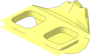 ~Minifig Hipwear Duck Tail without Patternable Area