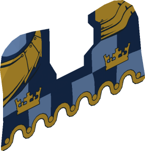 ~Animal Horse Barding with Gold Crowns and Gold Plate Armour - Side
