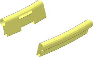 ~Train Track Roller Coaster Curve 14 Degrees Rail Segment