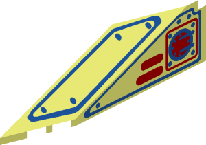 ~Windscreen 10 x  4 x  2.333 Canopy with Blue Outlines and Red Square Pattern - Half