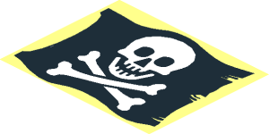 ~Flag  6 x  4 with Jolly Roger Pattern