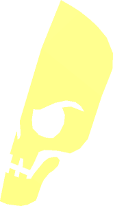 ~Minifig Hat Bicorne with Evil Skull and Crossbones - Skull Half