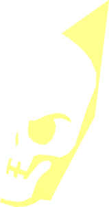 ~Minifig Hat Bicorne with Evil Skull and Crossbones - Skull Background