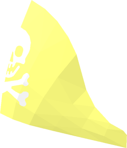 ~Minifig Hat Bicorne with Small Rounded Skull and Crossbones - Half