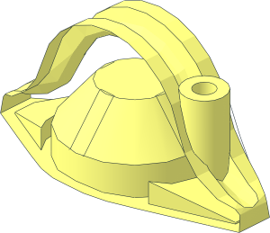 ~Minifig Hat Bicorne without Patternable Surfaces