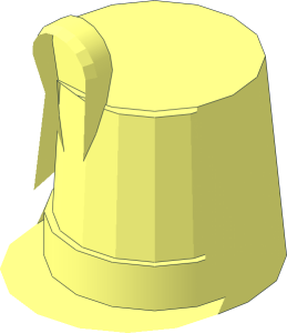 ~Minifig Hat Imperial Guard Shako without Decorated Surfaces