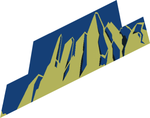 ~Baseplate 32 x 32 Raised with Ramp and Pit with Ice Pattern - Right