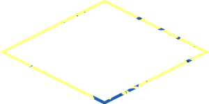 ~Baseplate 32 x 32 Raised with Ramp and Pit with Ice Pattern - Bottom