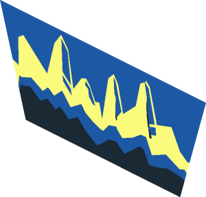 ~Baseplate 32 x 32 Raised with Ramp and Pit with Ice Pattern - Pit Back