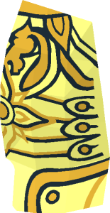 ~Minifig Armour Plate with LOTR King Theoden Pattern, Half Pat.