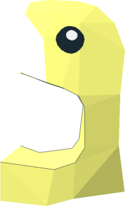 ~Minifig Headdress Bird Face with Black Eye Pattern - Half