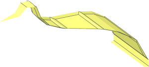 ~Minifig Hat Conical Asian with Curved Sides  1/16