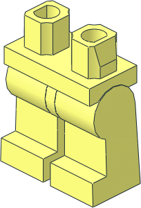 ~Minifig Hips and Legs Dual Mould with Uncoloured Lower Leg Pattern (Obsolete) ~Minifig Hips and Legs Dual Mould with Uncoloured Lower Leg Pattern (Obsolete)