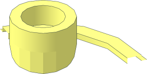 ~Dish  2 x  2 - Stud with Quarter Rim