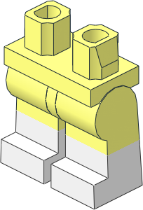 ~Minifig Hips and Legs with White Lower Leg Pattern (Obsolete) ~Minifig Hips and Legs with White Lower Leg Pattern (Obsolete)