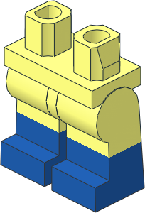 ~Minifig Hips and Legs with Blue Lower Leg Pattern (Obsolete) ~Minifig Hips and Legs with Blue Lower Leg Pattern (Obsolete)