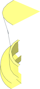 ~Minifig Hat Cylinder Tapered with Hatband without Patternable Surfaces - 1/4