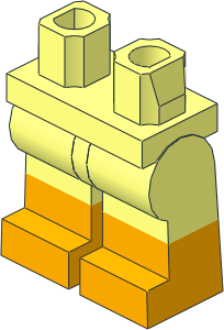 ~Minifig Hips and Legs with Bright Light Orange Lower Leg Pattern (Obsolete) ~Minifig Hips and Legs with Bright Light Orange Lower Leg Pattern (Obsolete)
