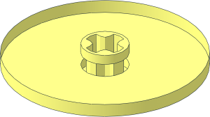 ~Technic Disc  3 x  3 with Axlehole without Top Surface