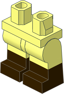 ~Minifig Hips and Legs with Dark Brown Lower Leg Pattern (Obsolete) ~Minifig Hips and Legs with Dark Brown Lower Leg Pattern (Obsolete)